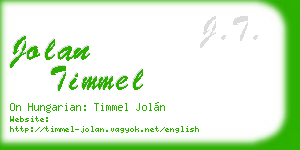 jolan timmel business card