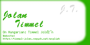 jolan timmel business card